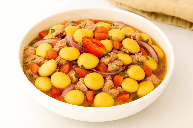 Ceviche de chocho con atún 