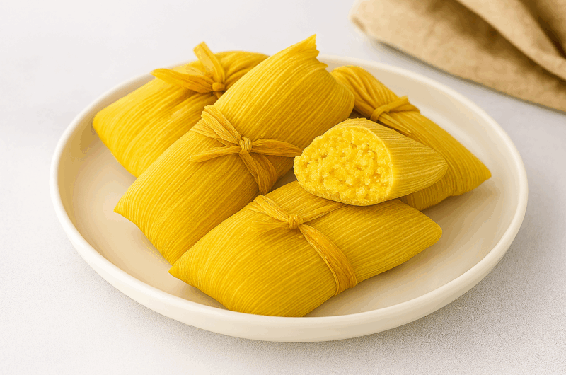 Humitas a base proteína de chocho